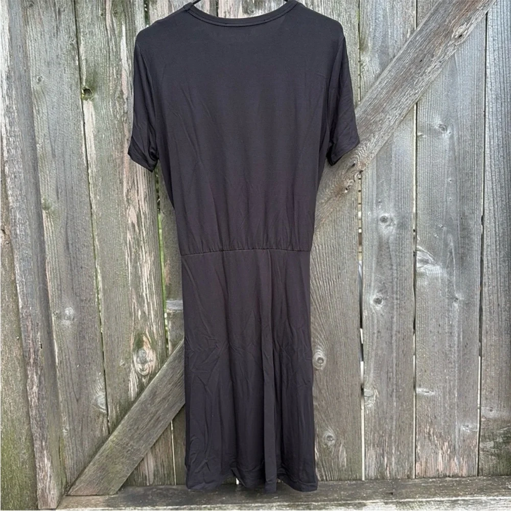 EUC Veronica Beard Bernice Tie-Front Jersey Dress Black Size Medium